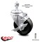 Service Caster 4 Inch Phenolic Wheel Swivel 1/2 Inch Threaded Stem Caster with Brake SCC SCC-TS20S414-PHS-TLB-121315 - alternate 1